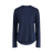 Wmns 100% Merino L/S Crew Top - Midnight Navy Marle