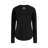 Wmns 100% Merino L/S V Top - Black