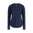 Wmns 100% Merino L/S V Top - Midnight Navy Marle